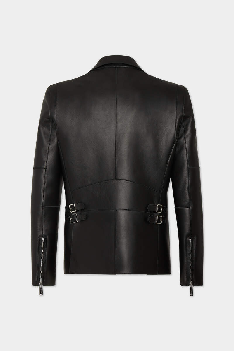70S LEATHER BIKER BLAZER - 2
