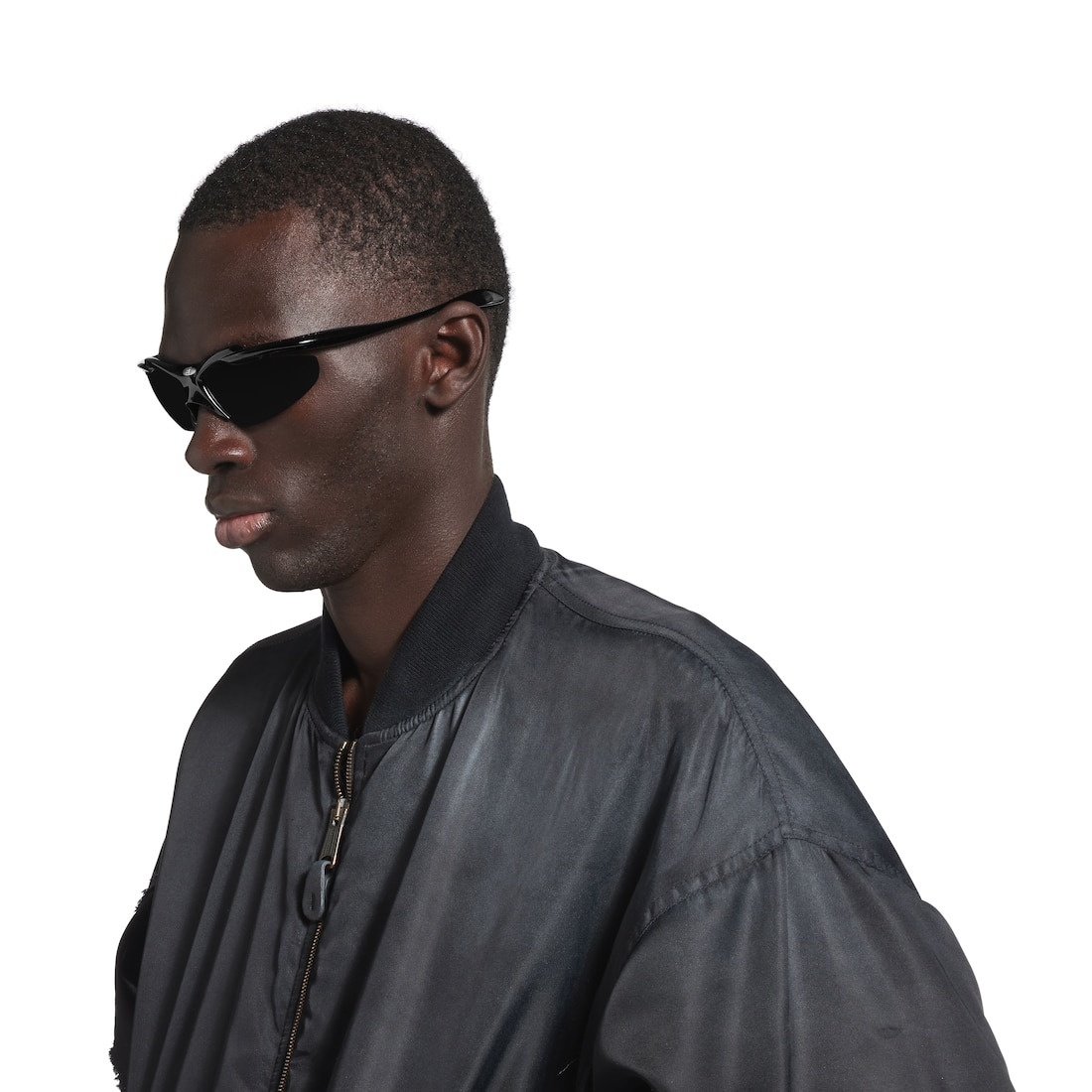 Turbo D-frame Sunglasses in Black - 7