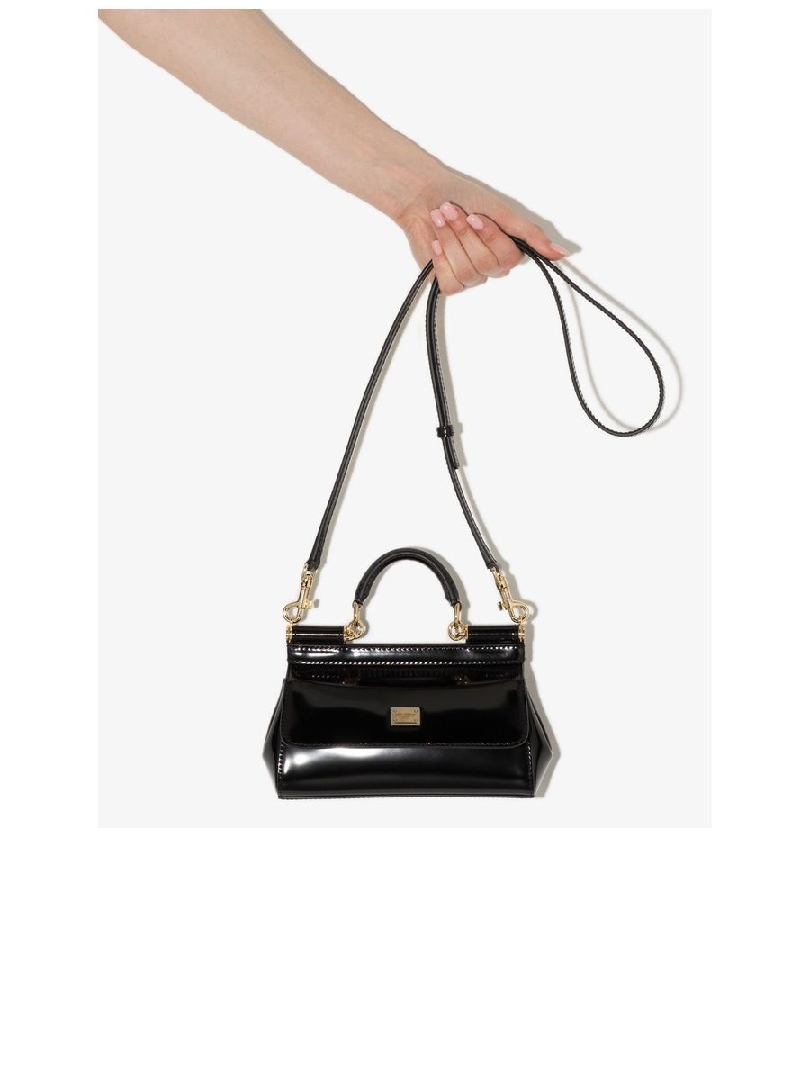 Elegant Leather Handbag With Goldtone Accents - 5