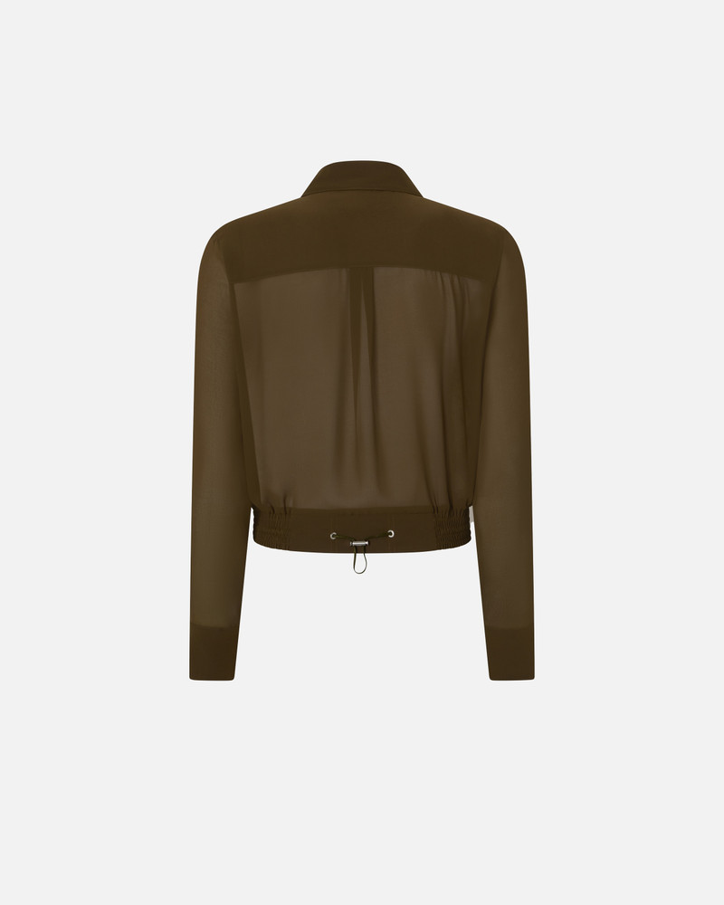 PINKO LIGHTWEIGHT BOMBER BLOUSE IN GEORGETTE outlook