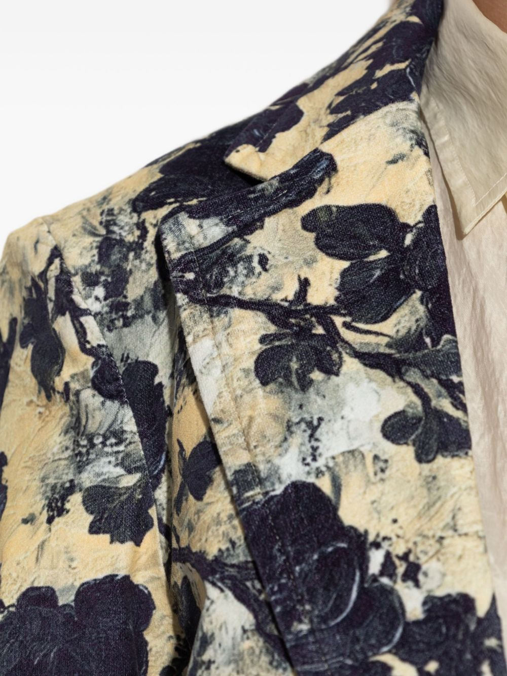 floral-print single-breasted blazer - 5