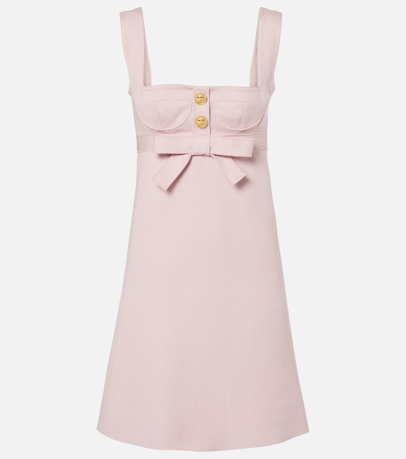 Bow-detail crêpe minidress 1