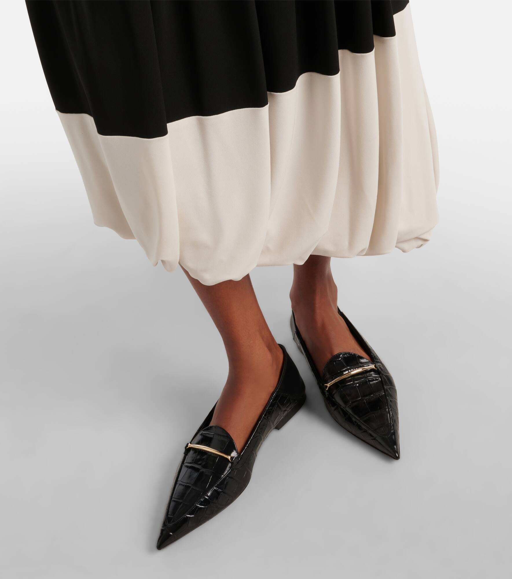 Morsetto croc-effect leather loafers - 7