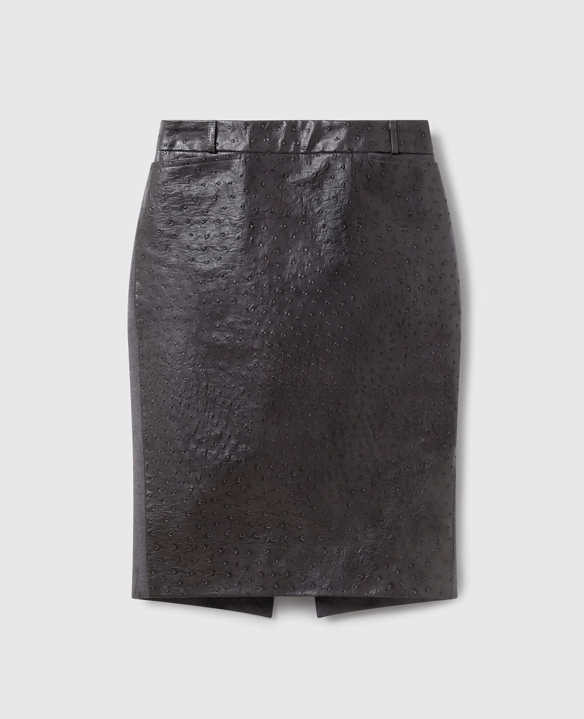 Ostrich Texture Midi Skirt - 1