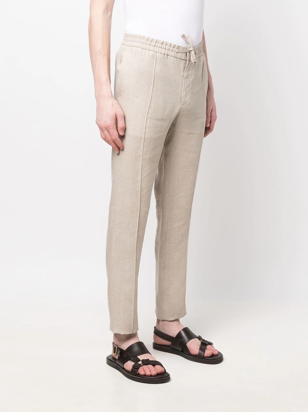 tailored linen trousers - 3