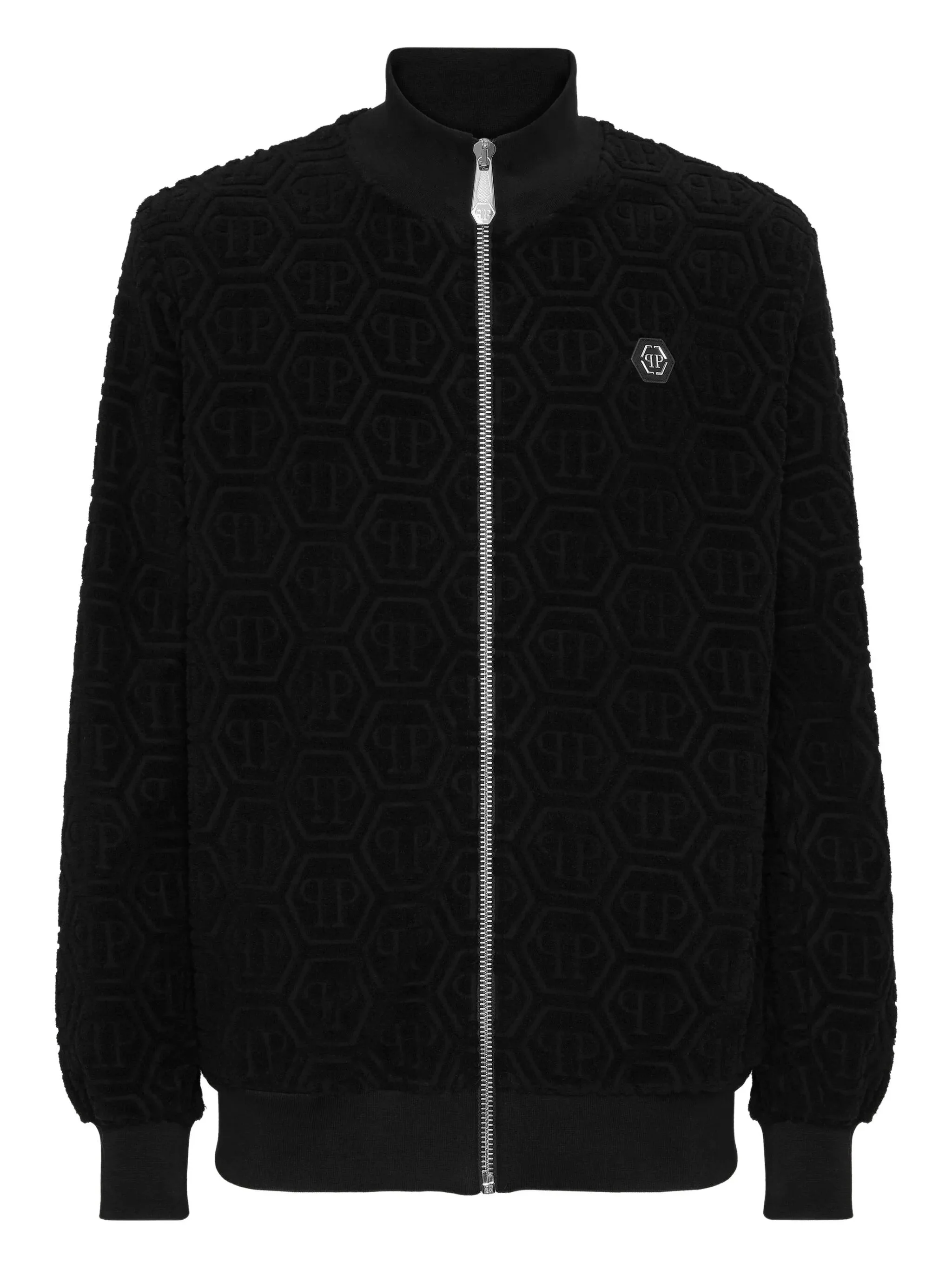 Philipp Plein Embossed Zip-up Jacket - 1