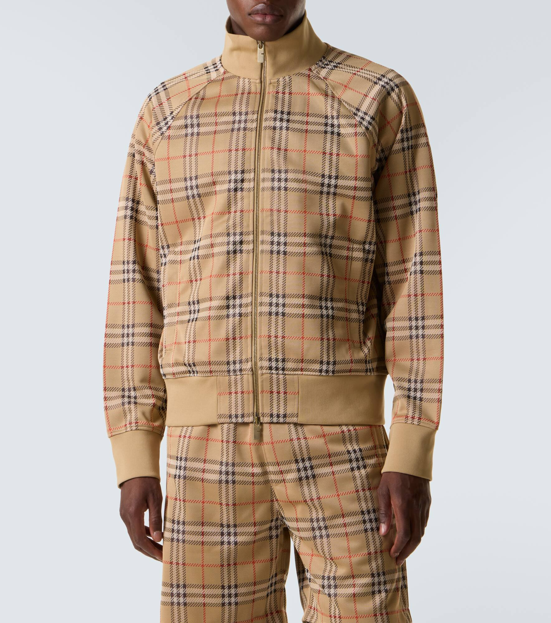 Burberry Check jersey bomber jacket - 3