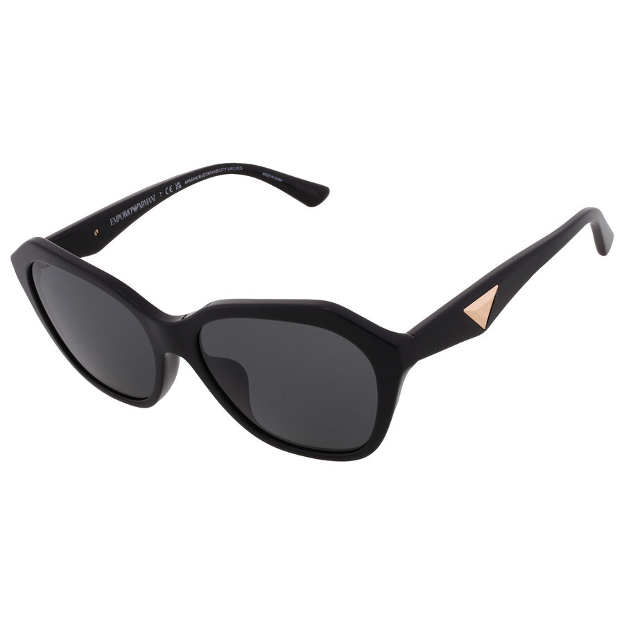 Emporio Armani Dark Grey Irregular Ladies Sunglasses EA4221F 501787 56 - 3