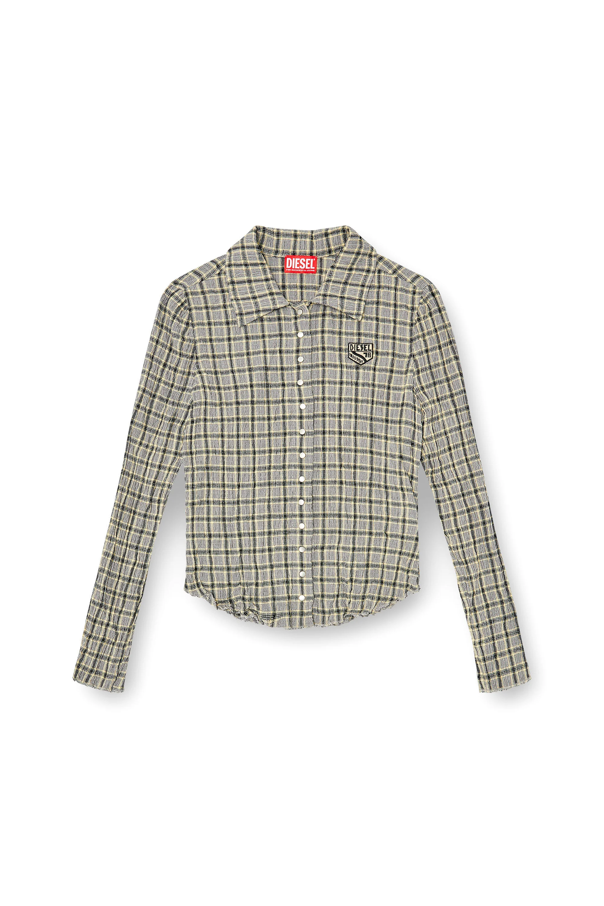 CHECK SHIRT WITH SEERSUCKER EFFECT - 1