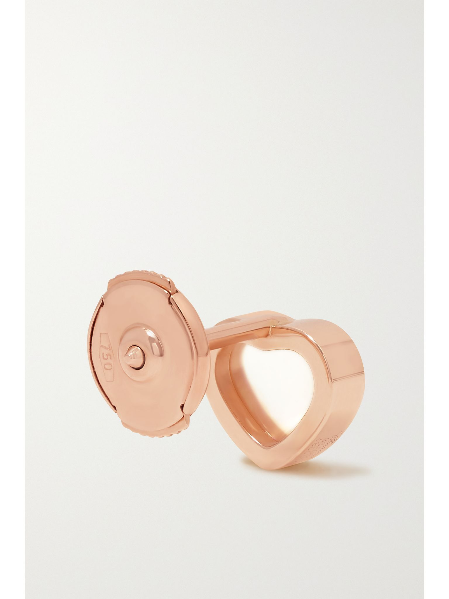 My Happy Hearts 18-karat rose gold mother-of-pearl single earring Gold - 4