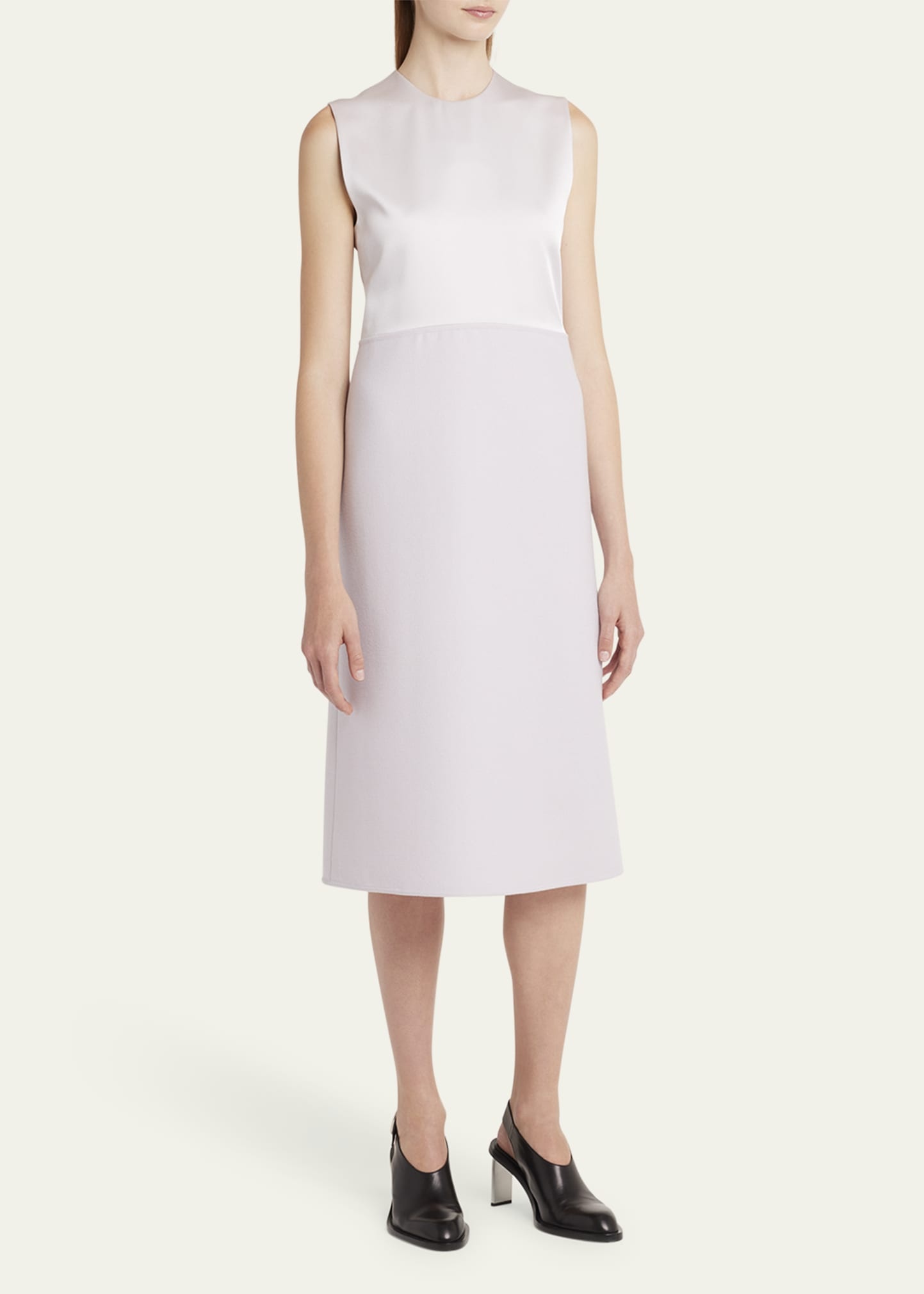 A-Line Wool Midi Dress - 4