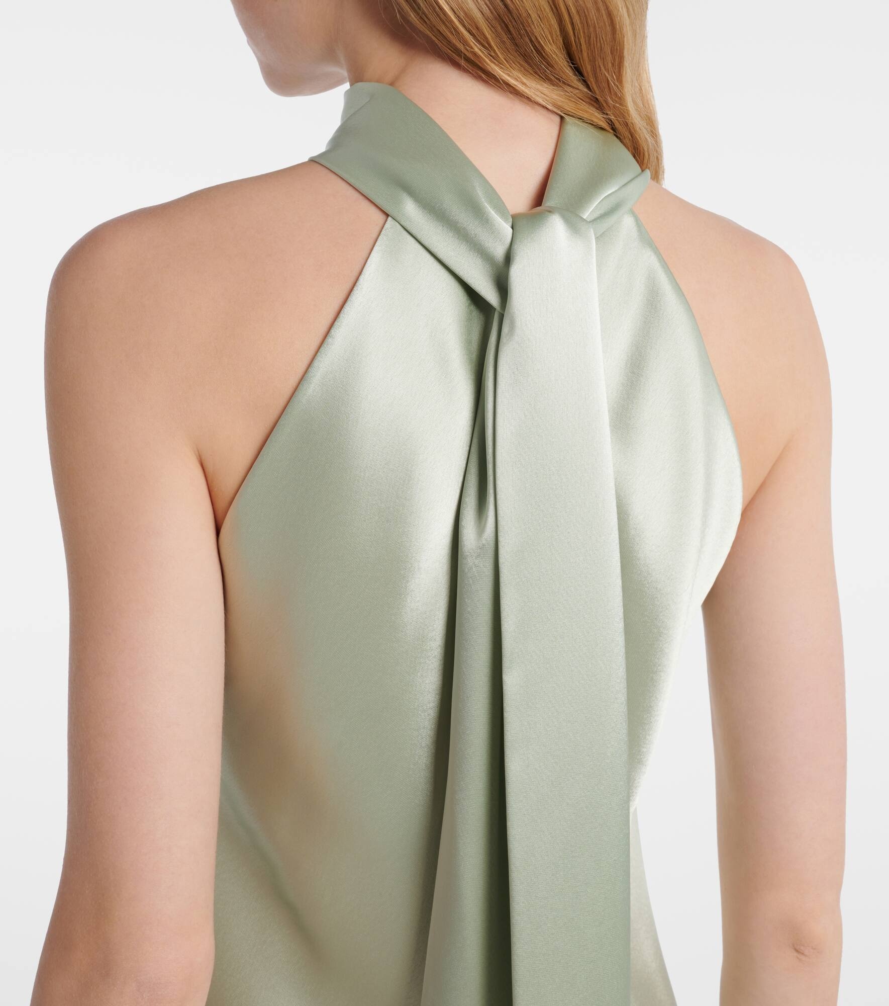 Sienna scarf-detail satin maxi dress - 6