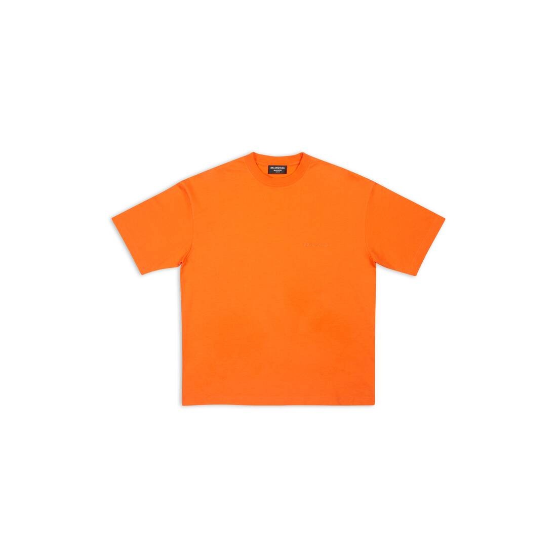 balenciaga neon orange t shirt