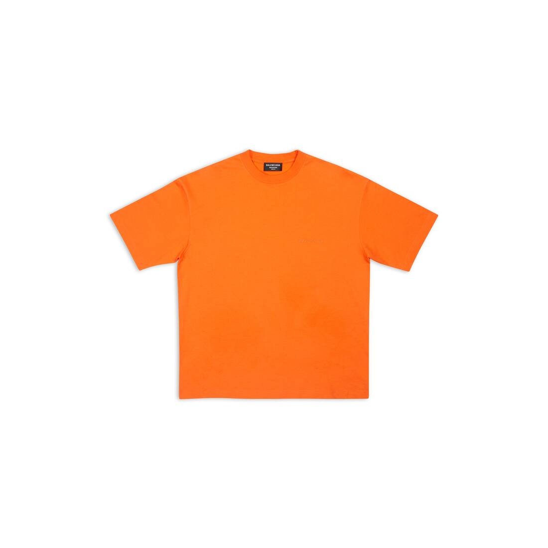 BALENCIAGA Men's Bb Corp T-shirt Medium Fit in Orange | REVERSIBLE