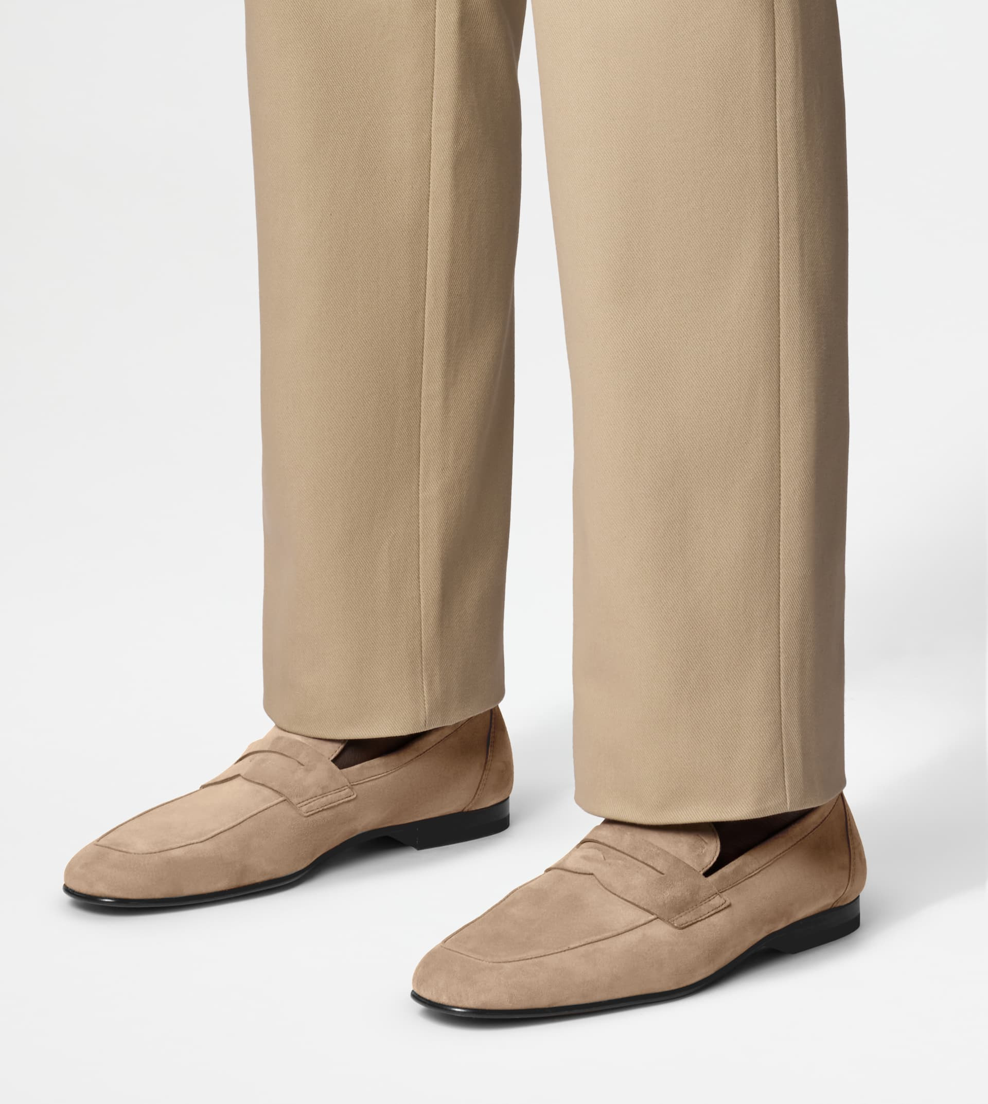 LOAFERS IN SUEDE - BEIGE - 7