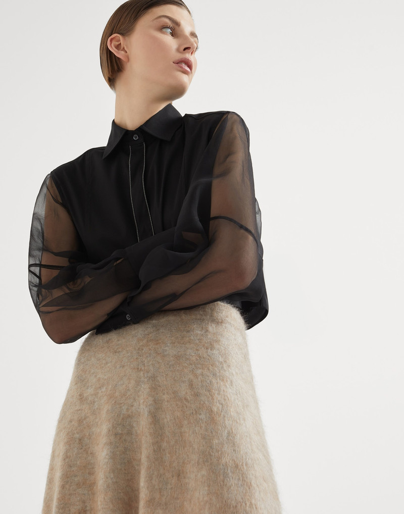 Mohair, wool, cashmere and silk knit skirt 3