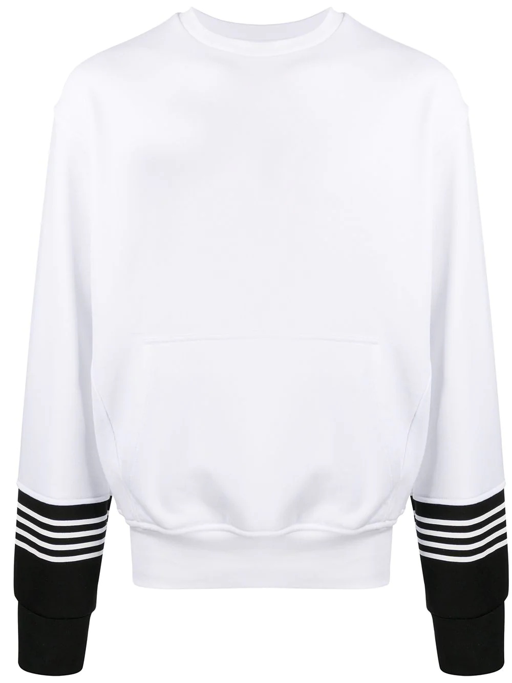 striped cuff sweatshirt - 1