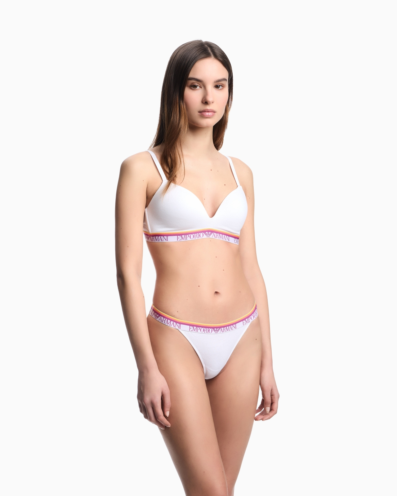 ASV ICONIC ORGANIC-COTTON, PADDED TRIANGLE BRA WITH LOGO UNDERBAND - 2
