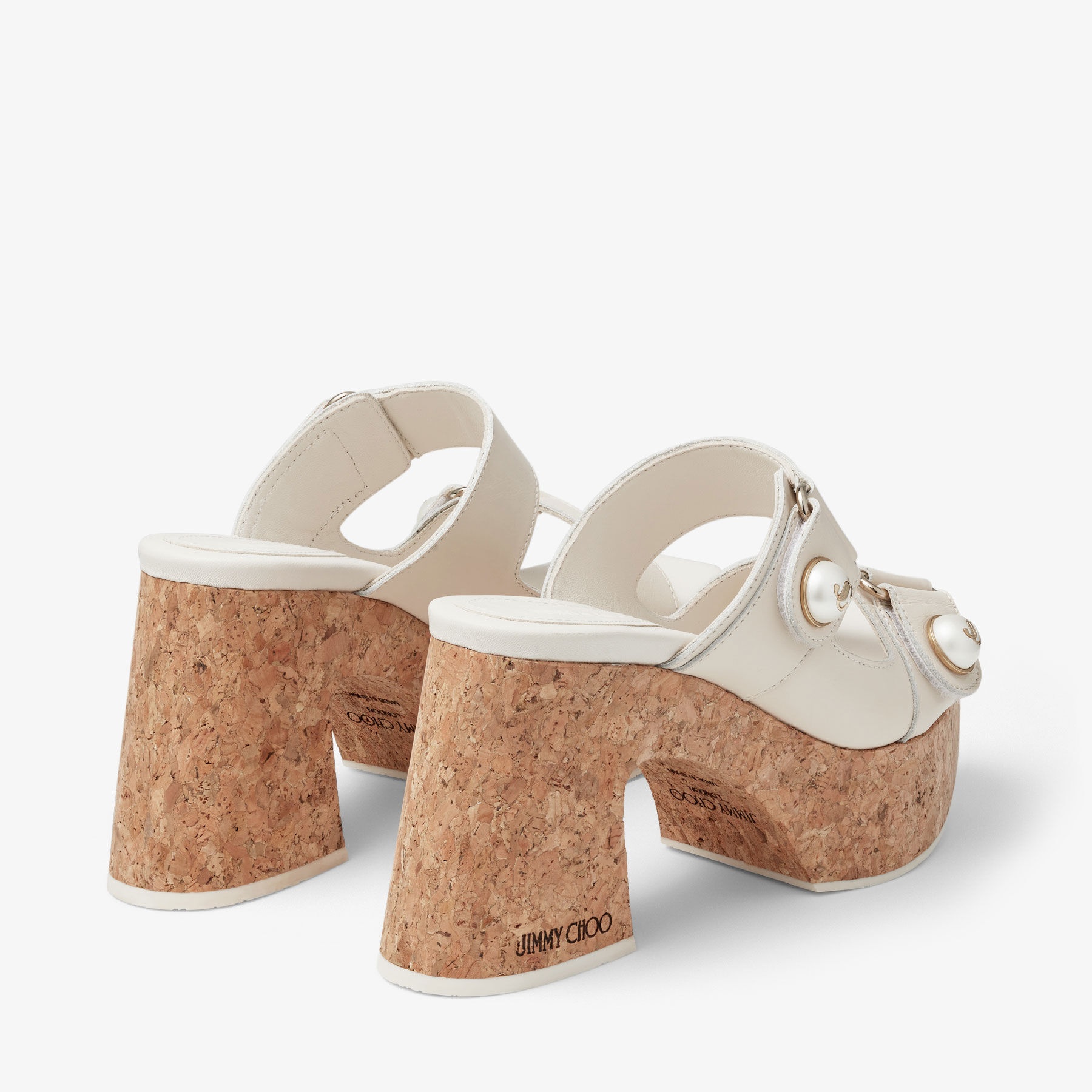 Fayence Wedge 95
Latte Leather Platform Wedge - 5