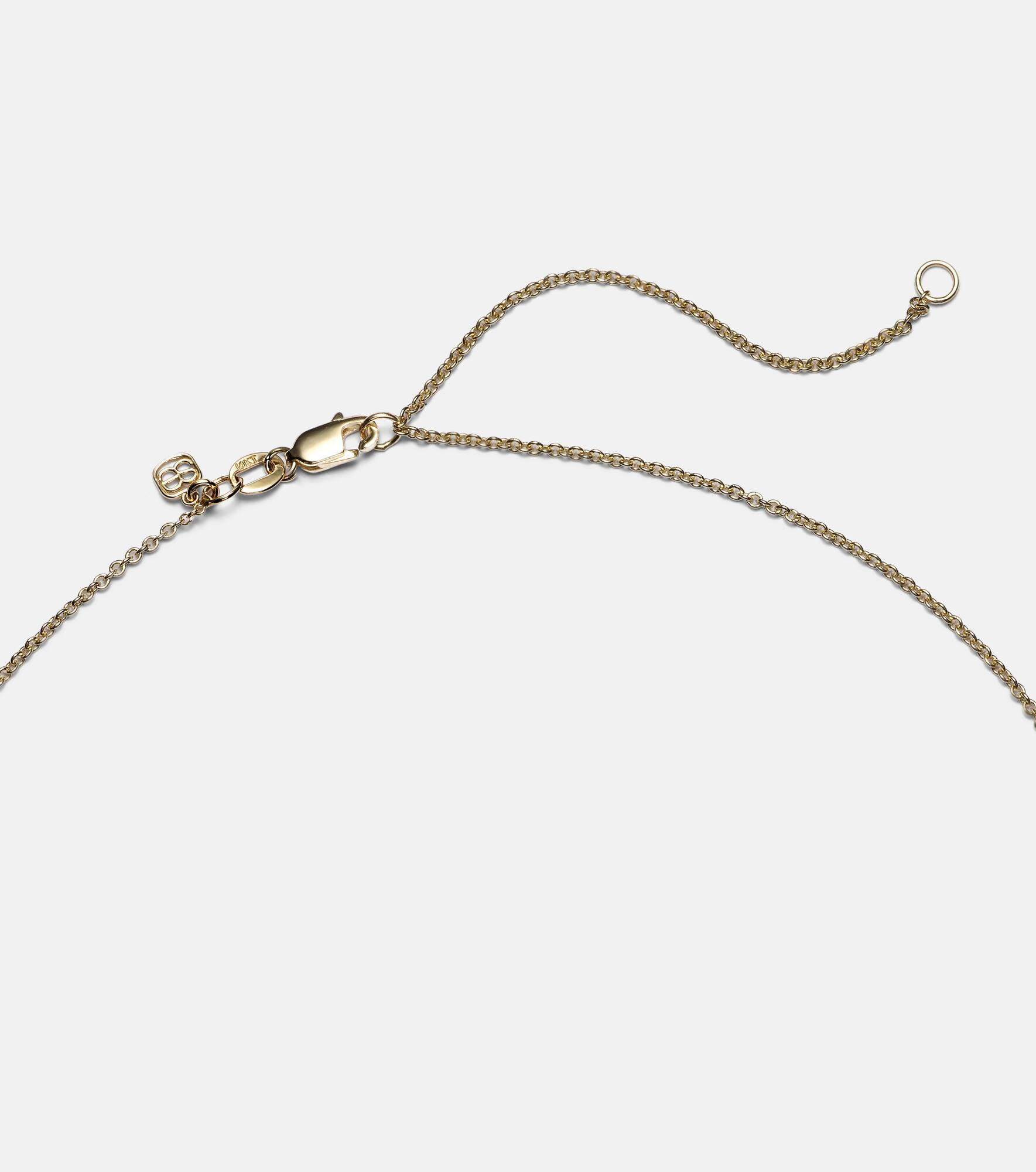 Butterfly 14kt gold necklace with diamonds - 6