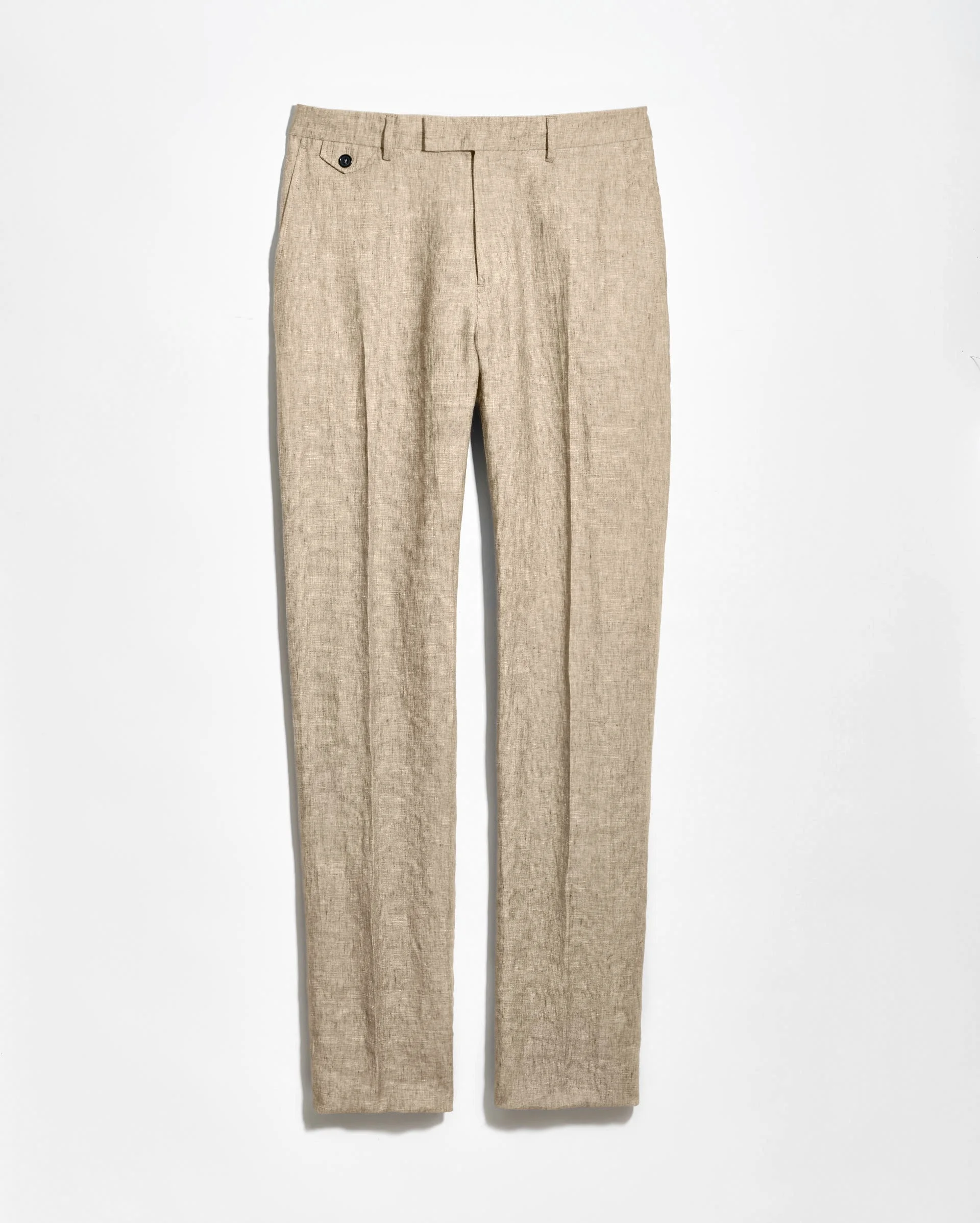 Linen Flat Front Trouser - 1