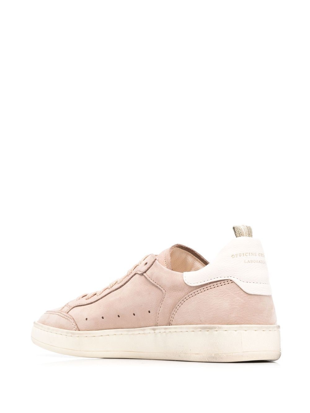 smooth lace-up sneakers - 3
