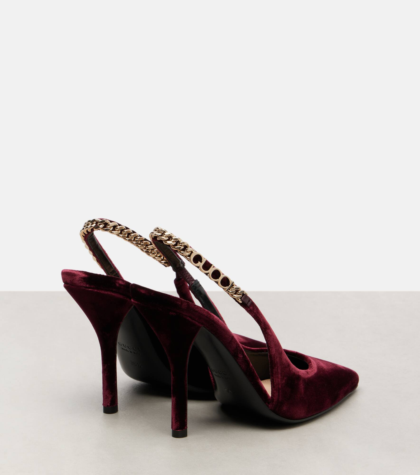 Signoria velvet slingback pumps - 2