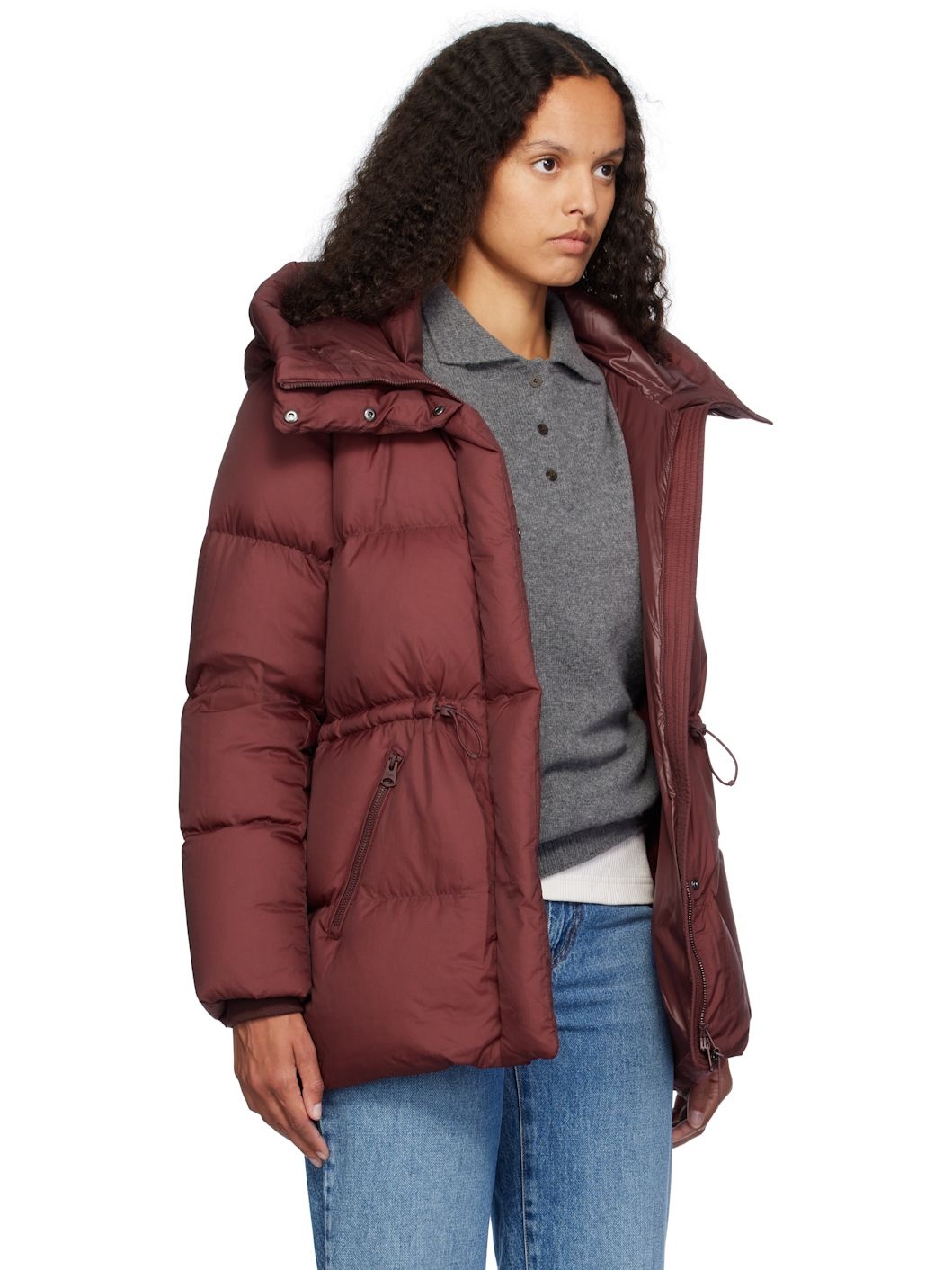 Burgundy Freya-SW Down Jacket - 2