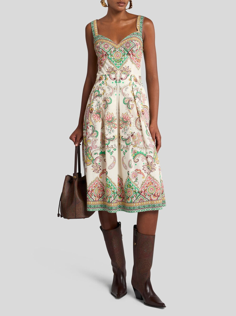 Etro PRINTED COTTON MIDI DRESS outlook