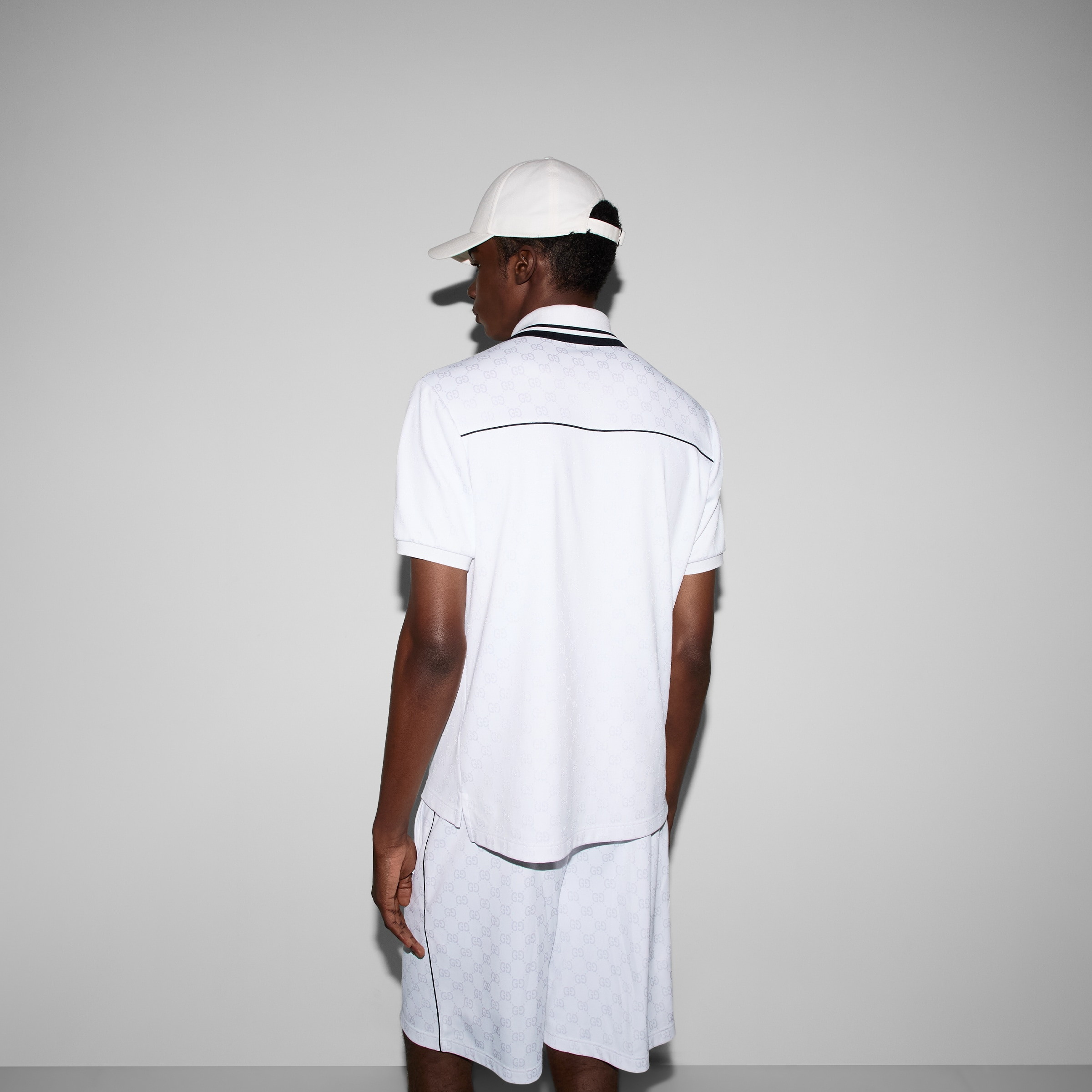 GG nylon and cotton polo shirt - 4