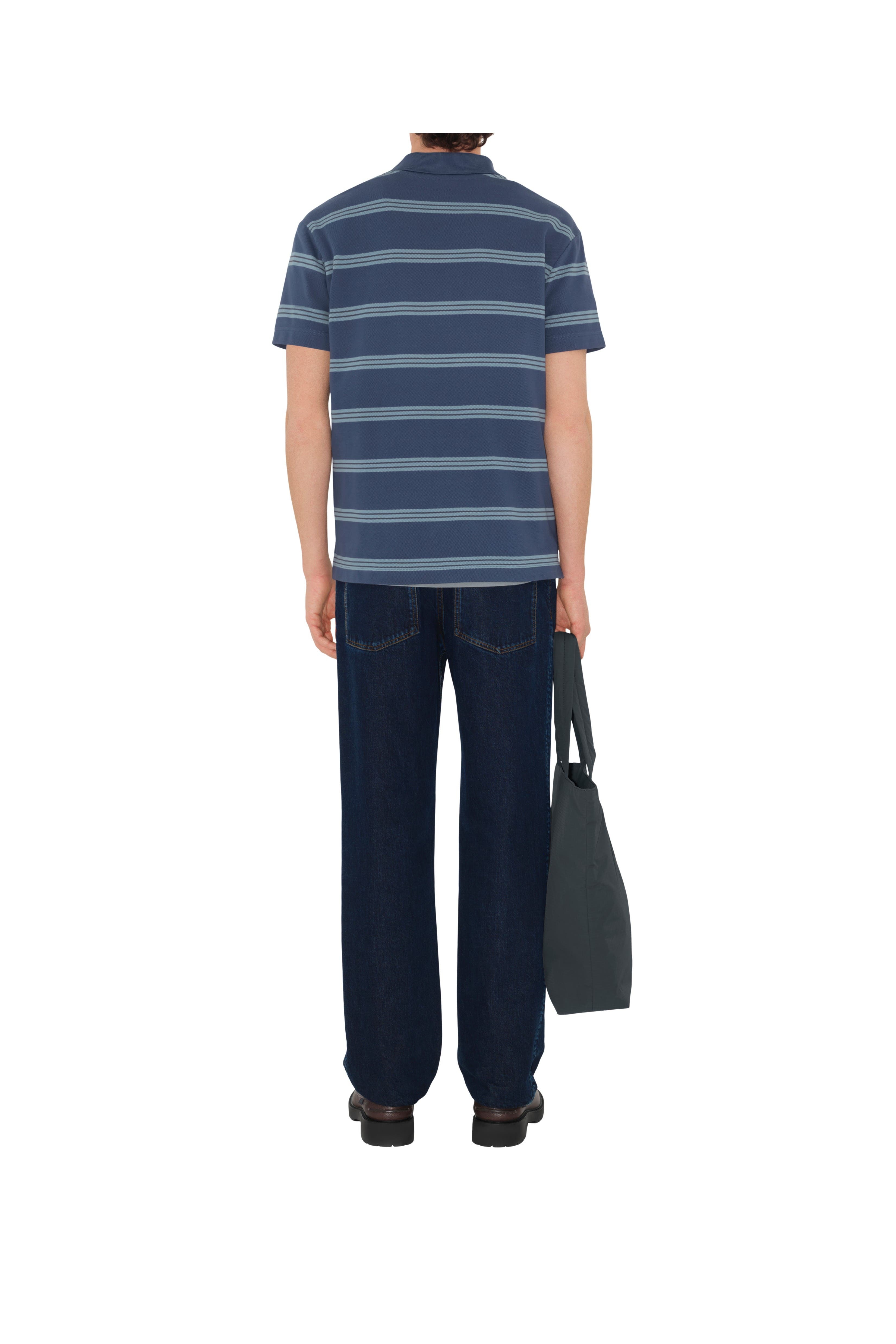 burberry Striped Cotton Polo Shirt in Pilot at Nordstrom - 4
