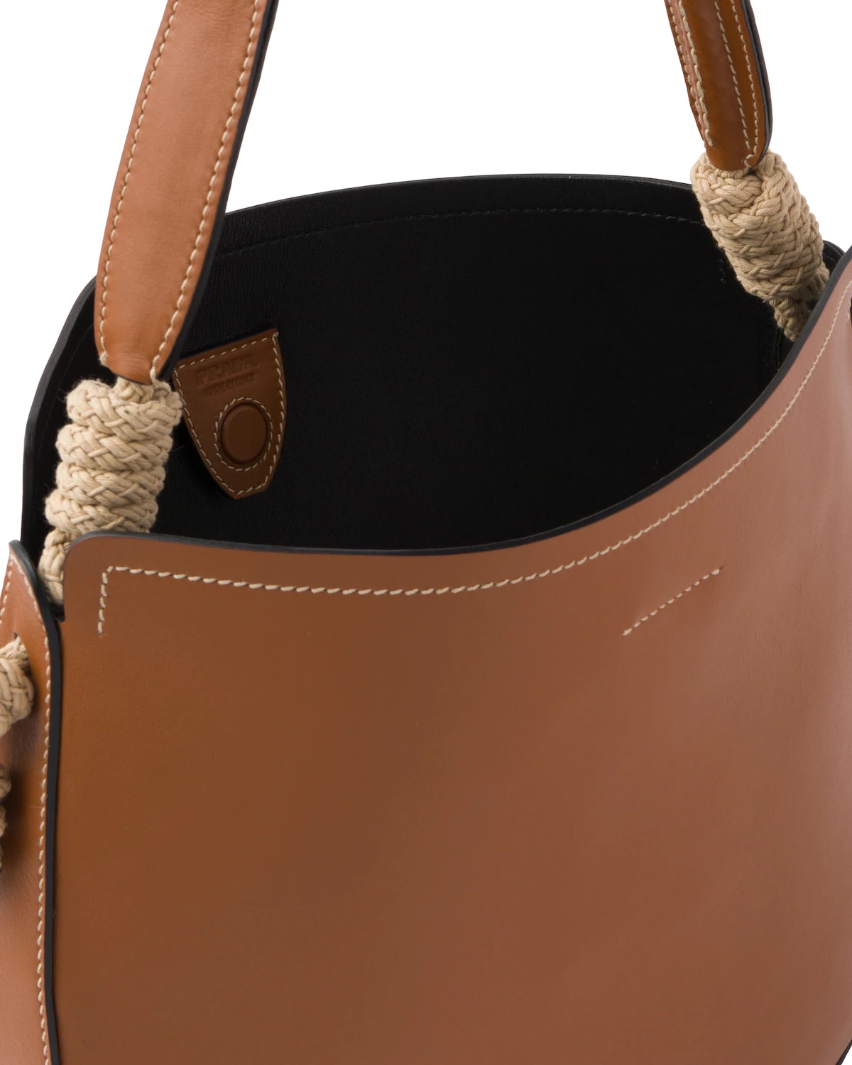 Leather Bag with Cord Details - 5