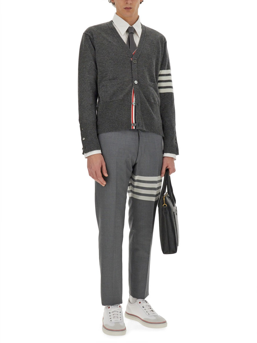 Thom Browne Men V-Neck Cardigan - 3
