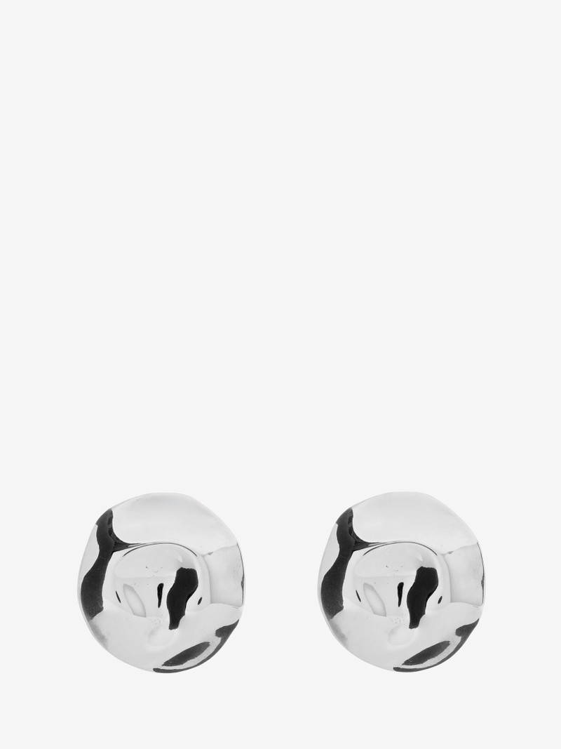 Women's Beam Small Earrings in Antique Silver 3