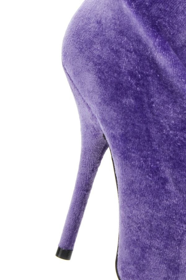 BALENCIAGA Lilac velvet Knife ankle boots | gebnegozionline