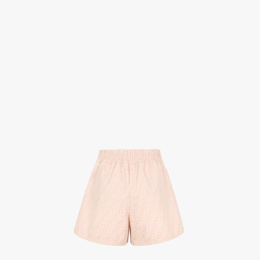 Pink denim shorts - 2