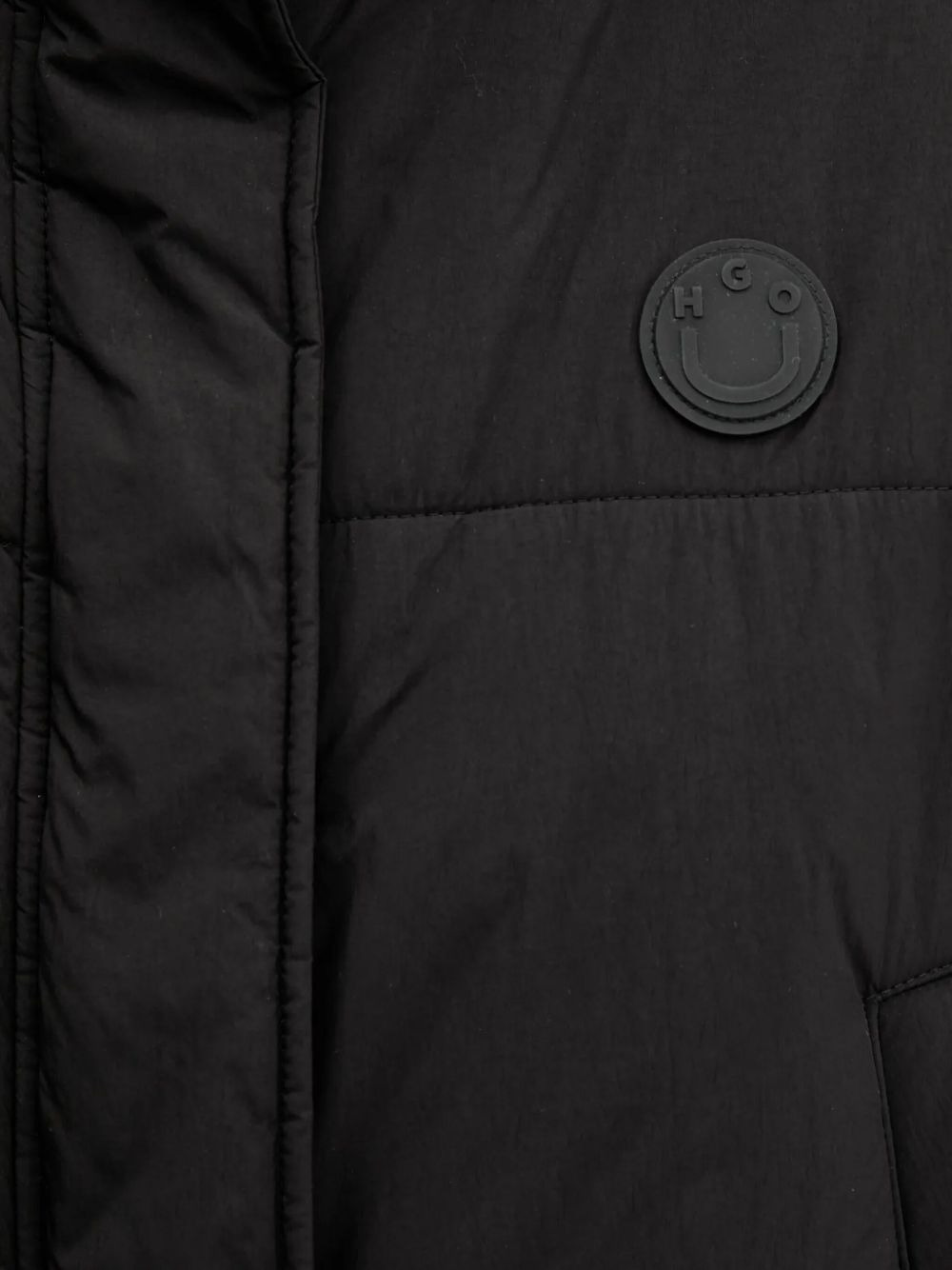 quilted logo puffer jacket - 5