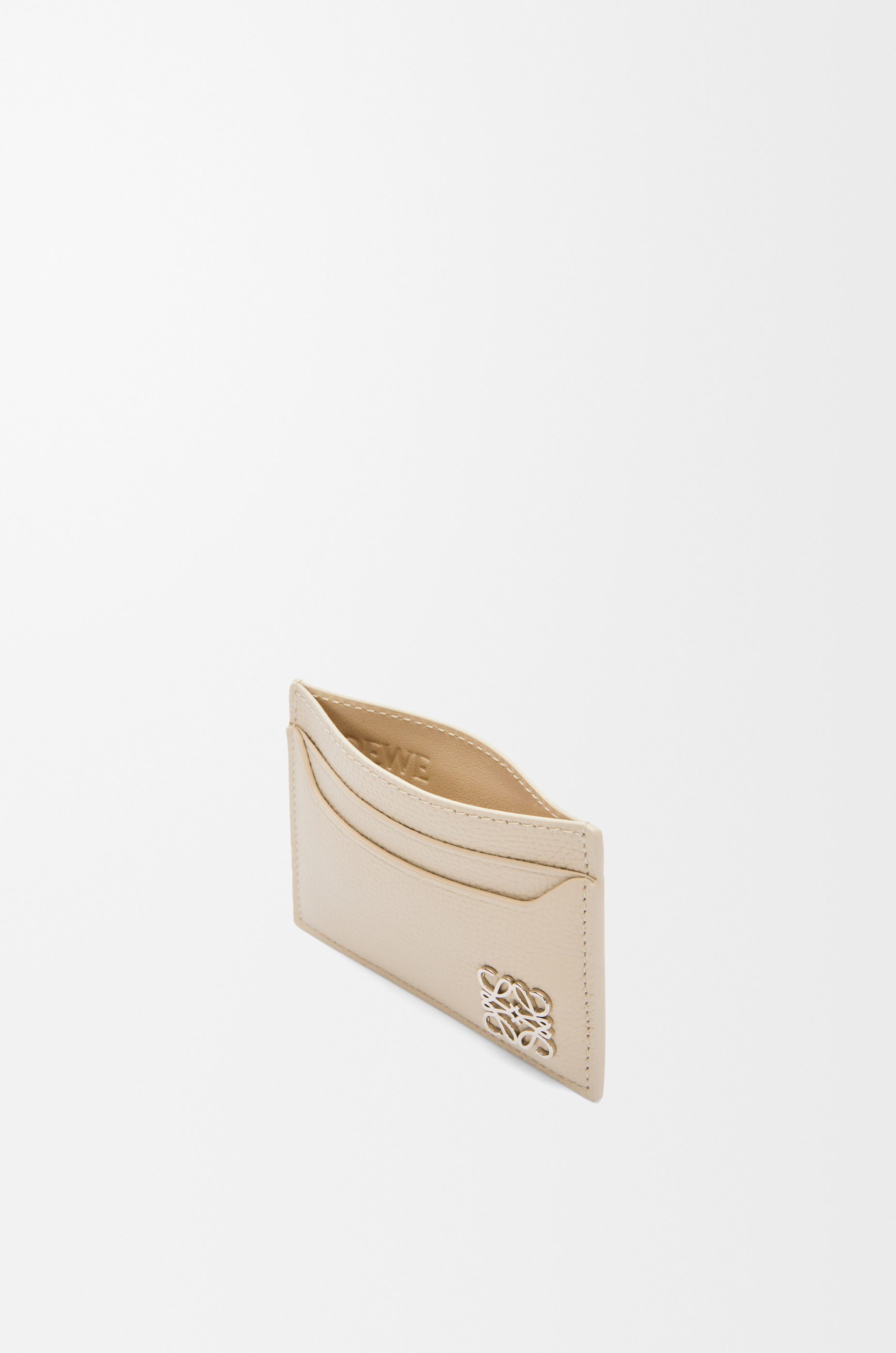 Anagram plain cardholder in pebble grained calfskin - 2
