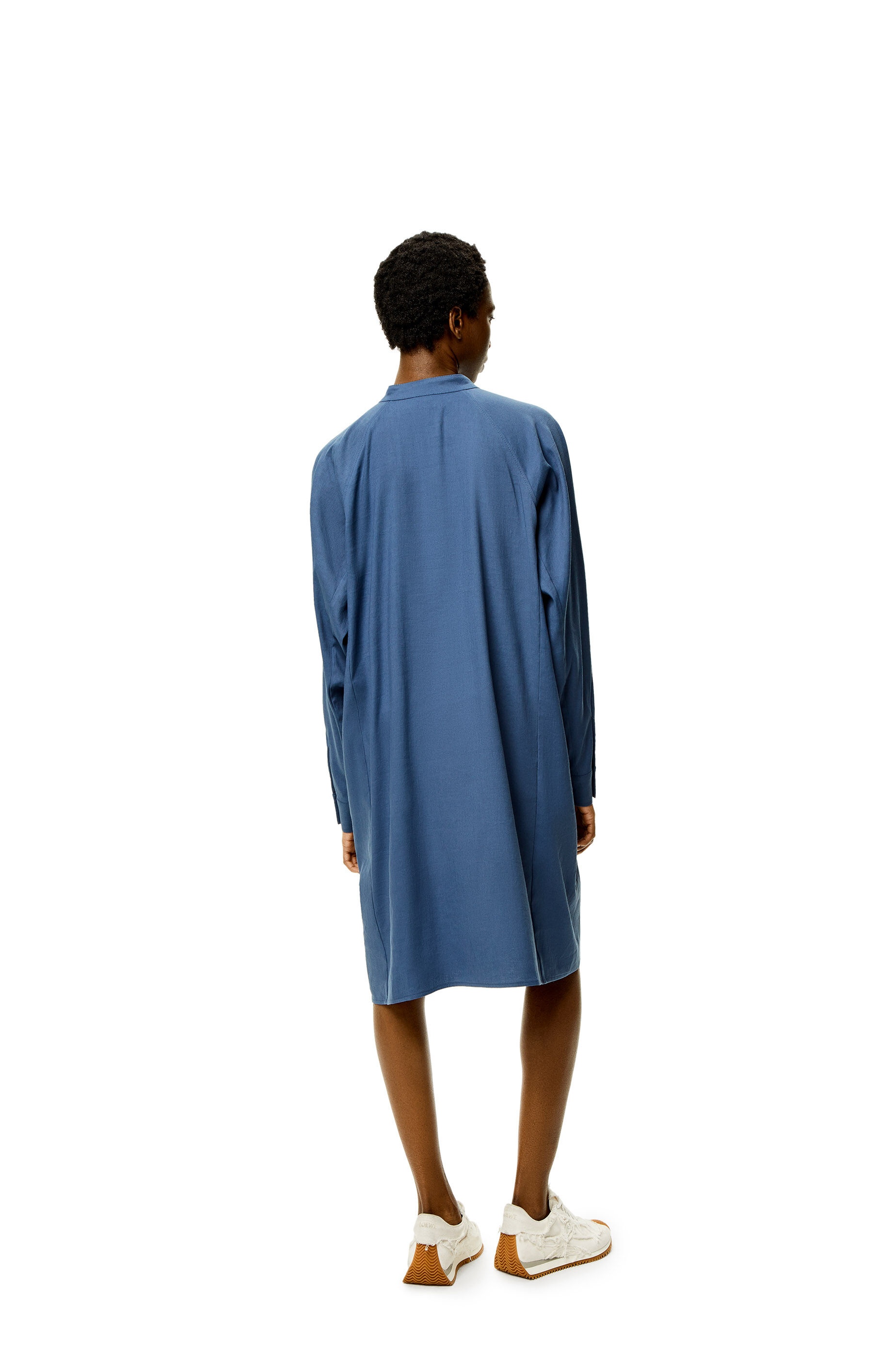 Anagram tunic dress in linen and cotton - 3