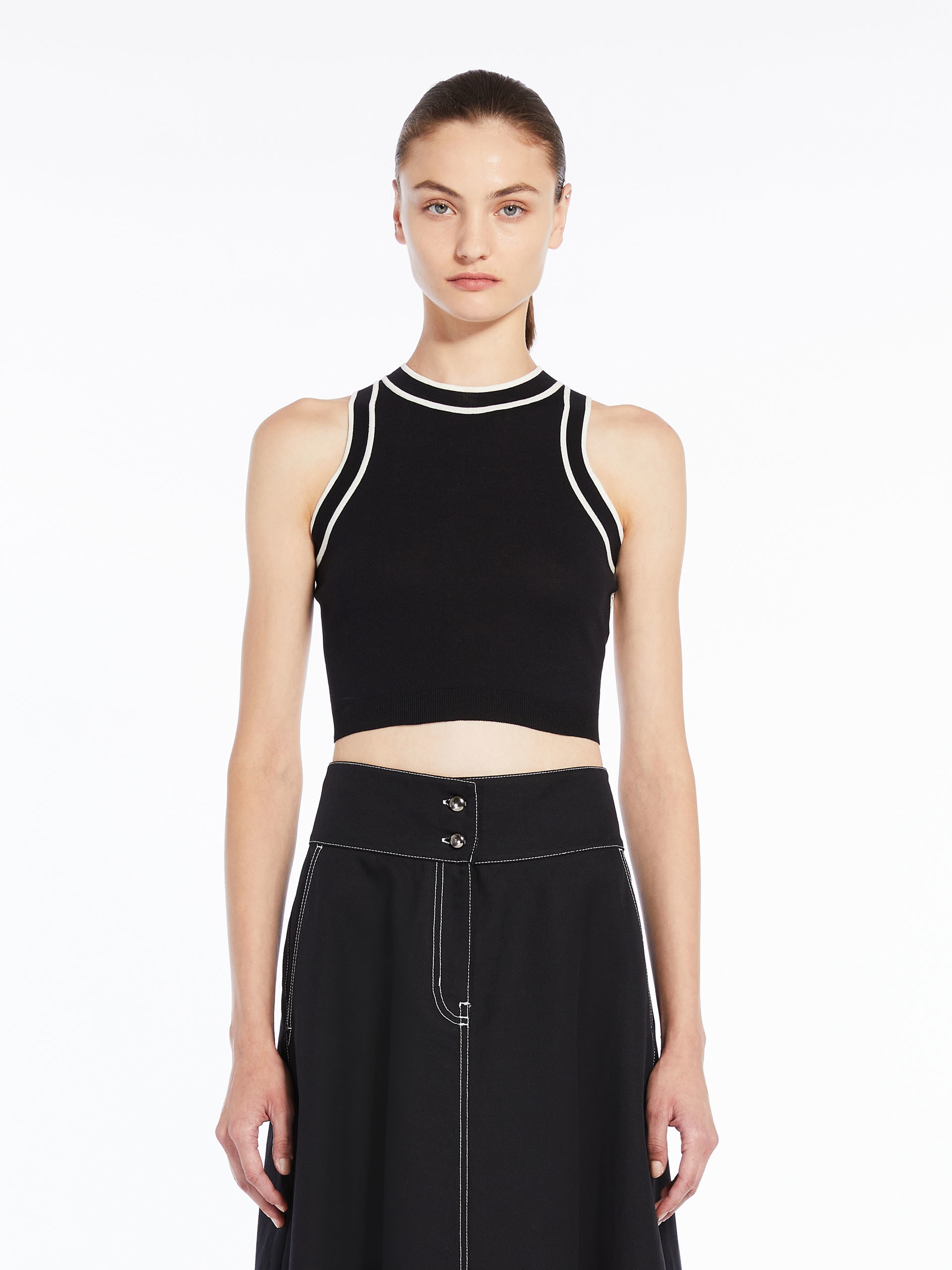 RUGGERO Cotton yarn crop top - 3