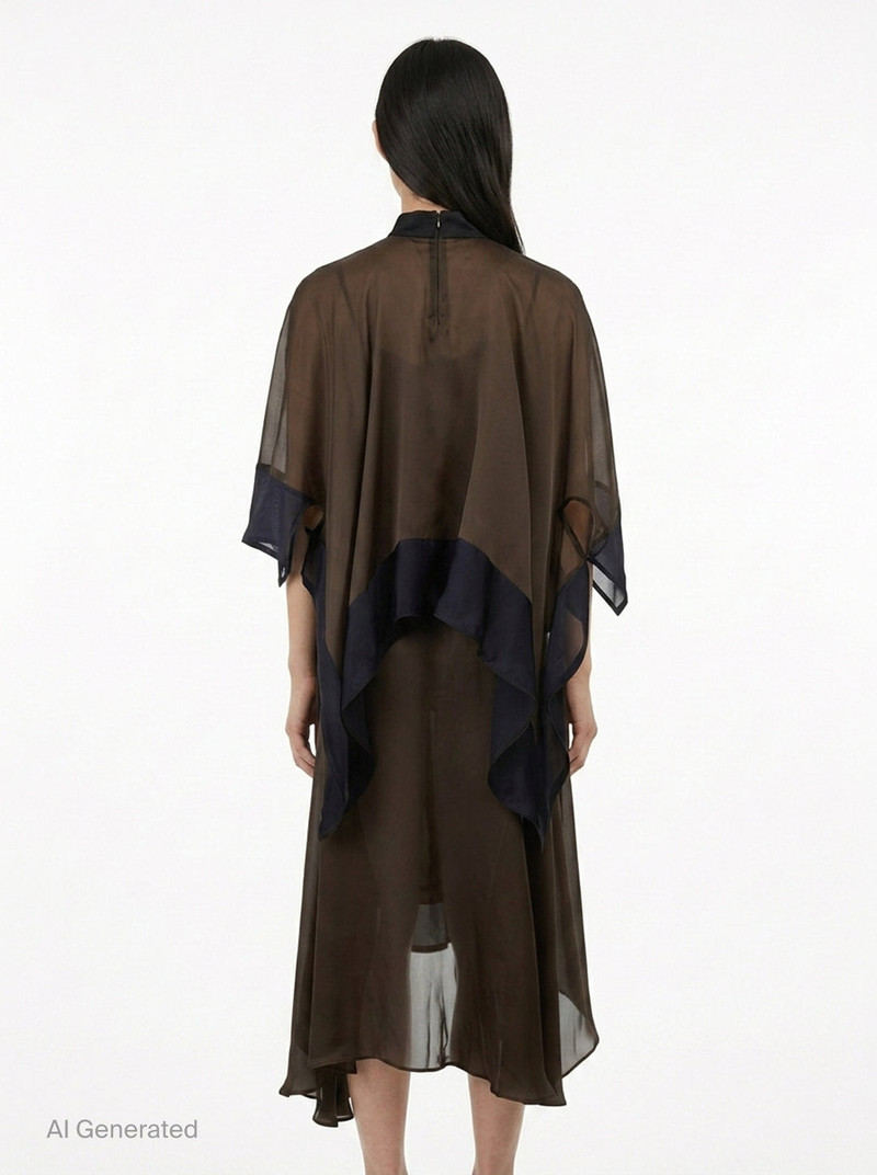 Satin x Chiffon Dress 10