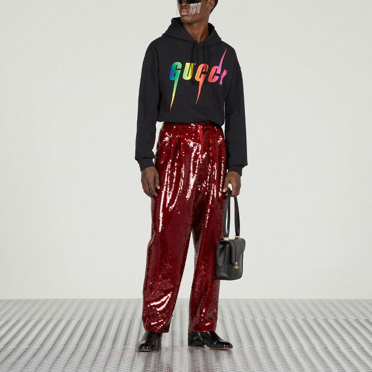 GUCCI Cotton Hoodie with Gucci Blade print 'Black' 700120-XJFL9-1152 - 2