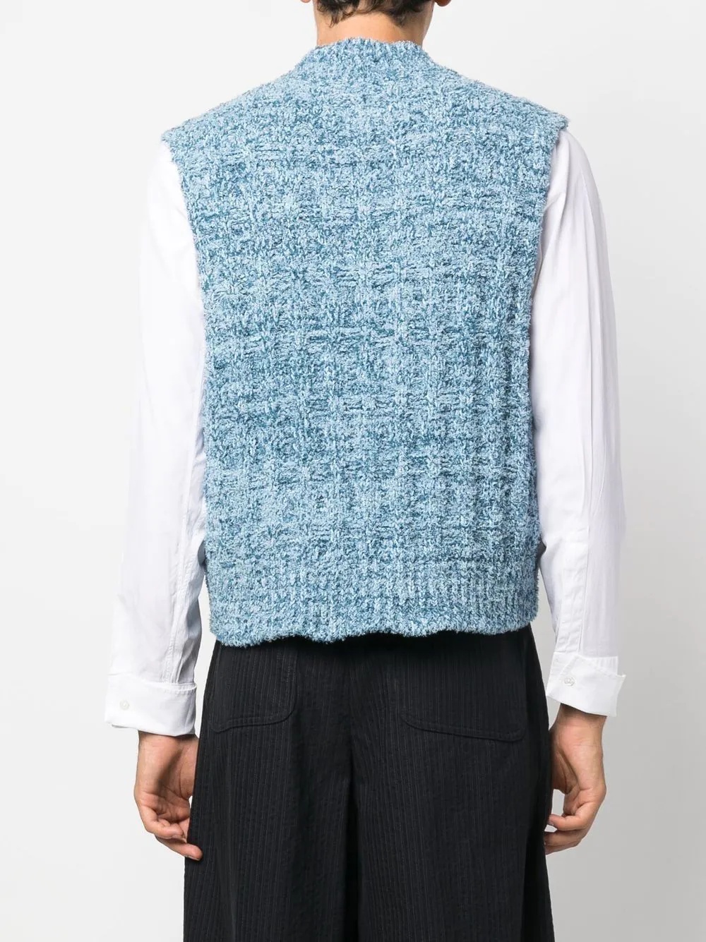 mock neck knitted vest - 5