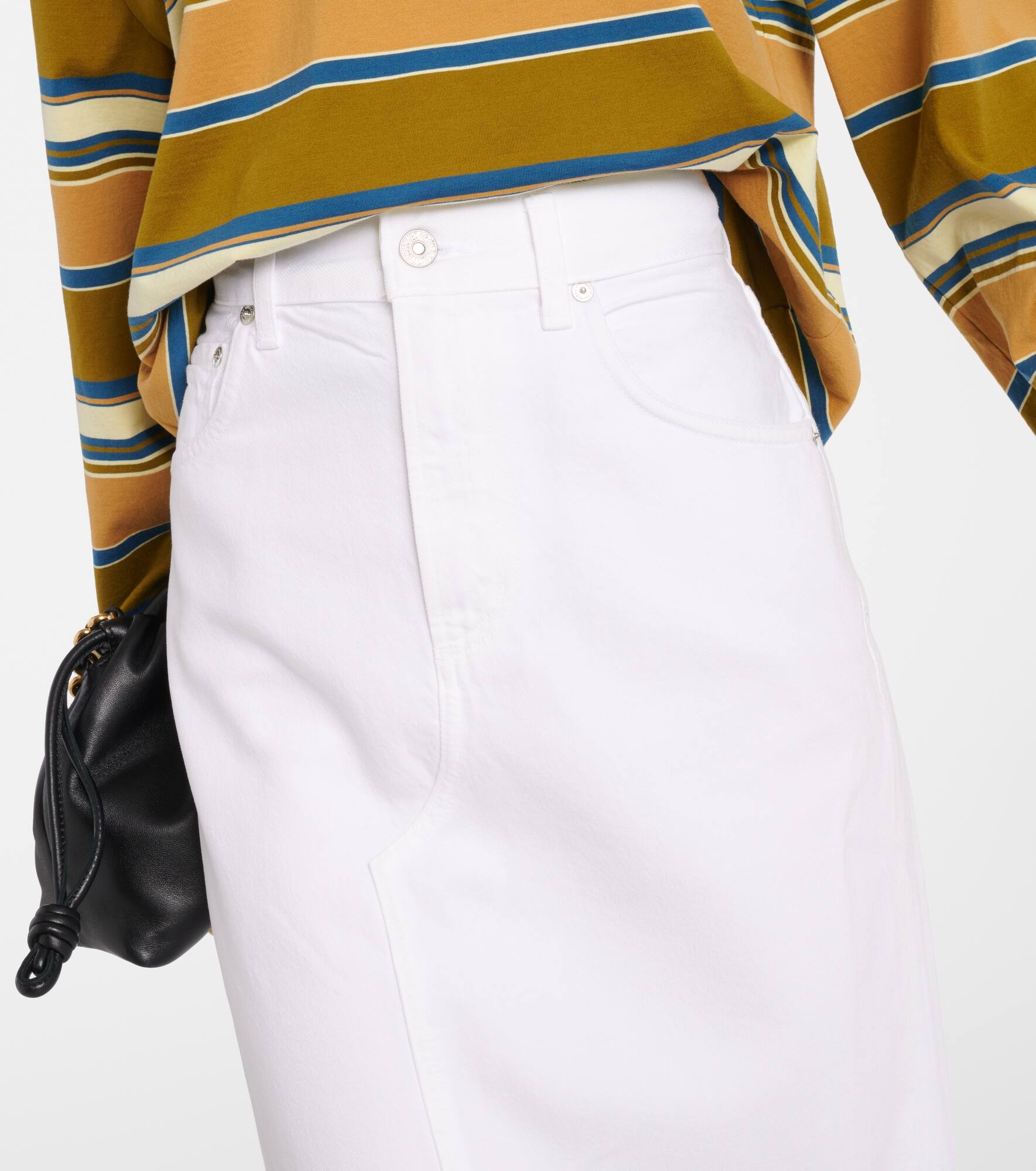 Circolo Reworked denim maxi skirt - 4
