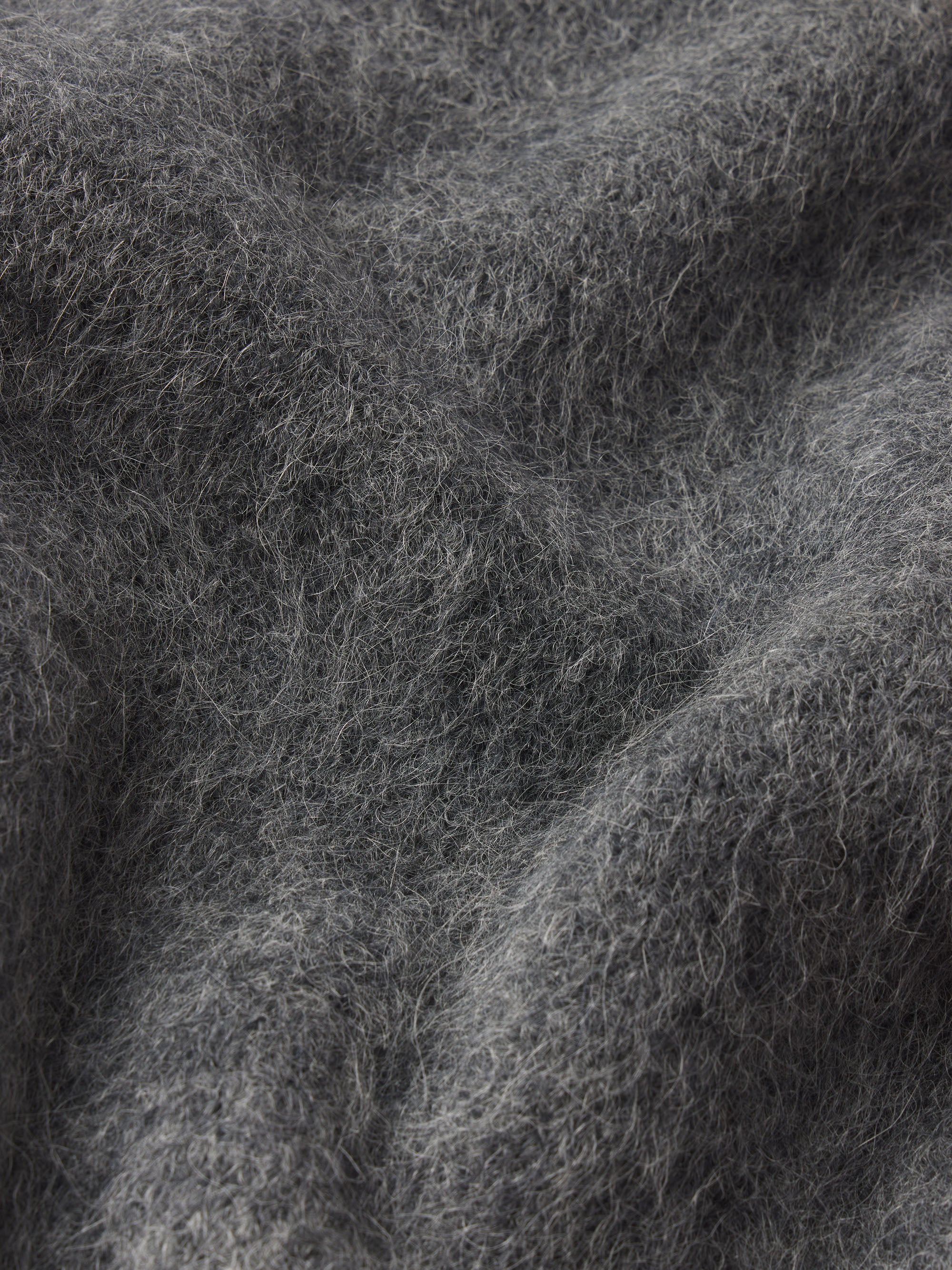 The Lofty Crochet Cardi in Dark Heather Grey - 7