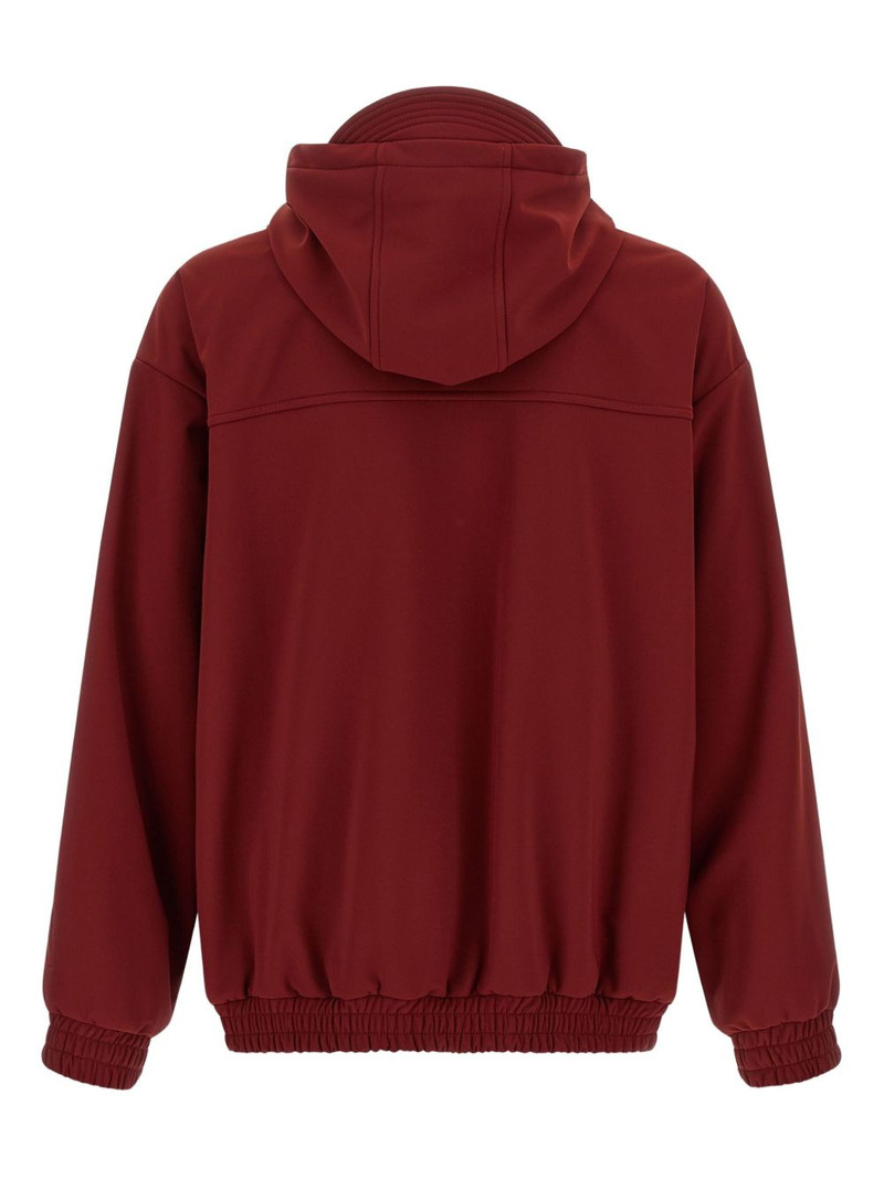 Brunello Cucinelli logo-embroidered hooded jacket outlook