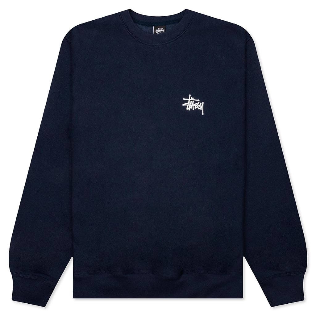 BASIC STUSSY CREW - NAVY - 1