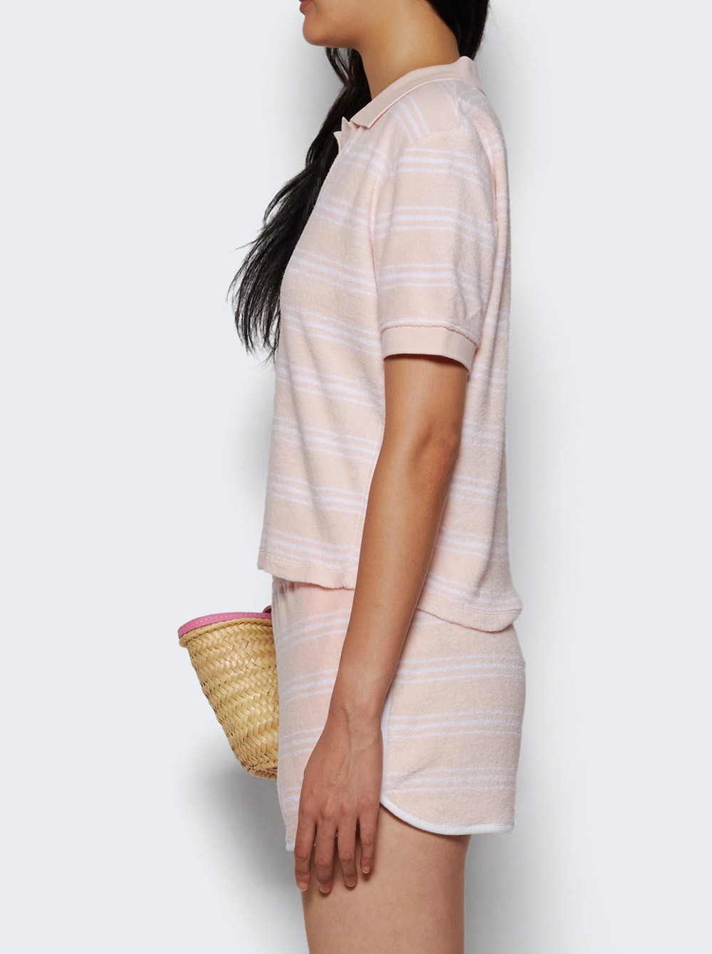 Src Terry Polo Pink Dolphin Striped - 3