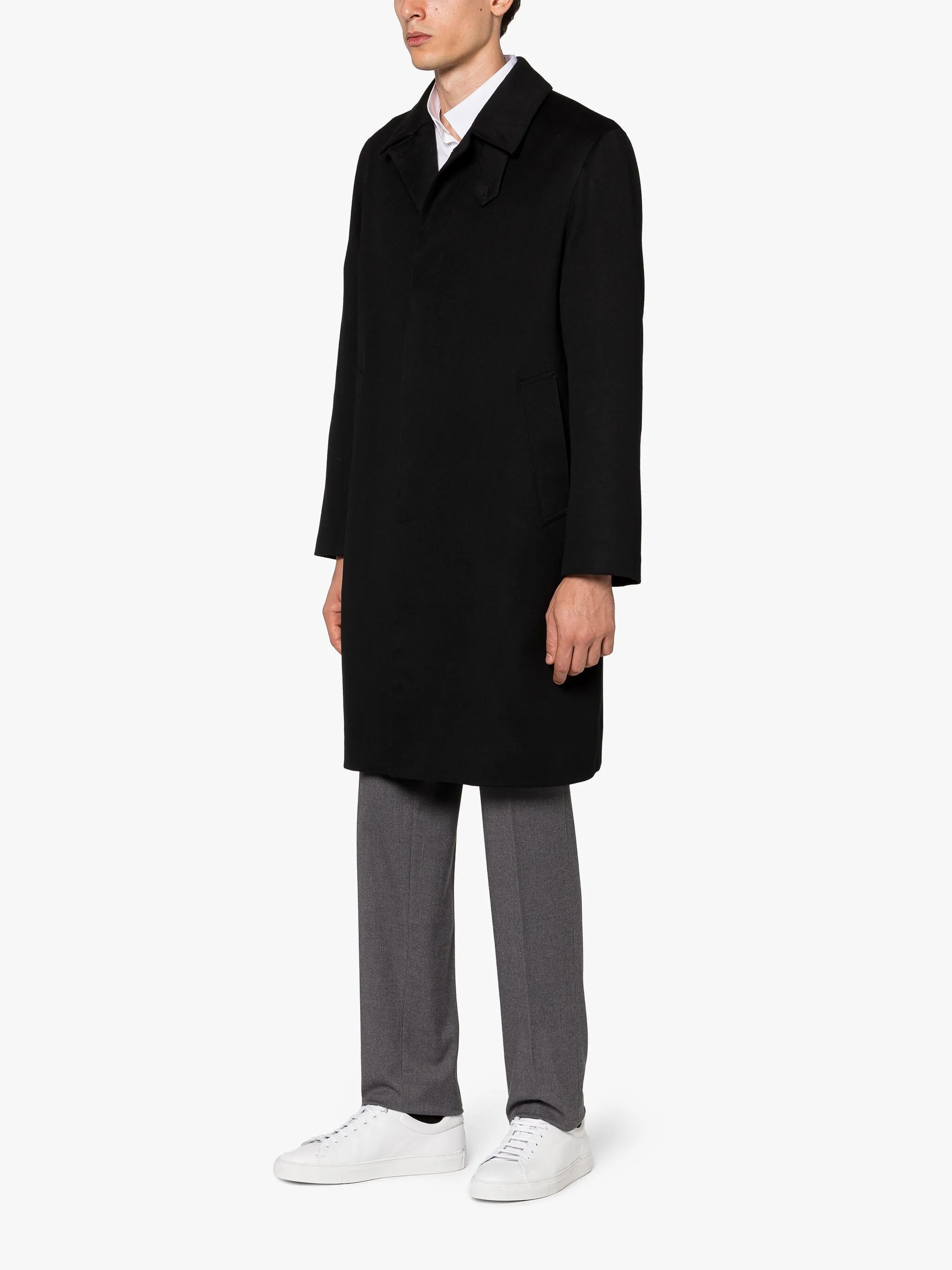 DUNKELD BLACK RAIN SYSTEM WOOL 3/4 COAT - 2