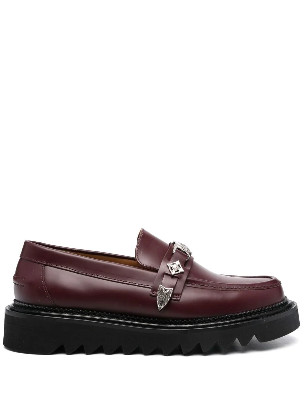 chunky leather loafers - 1